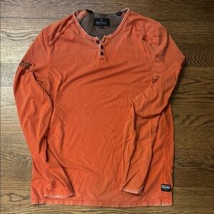 Replay Men's Orange Long Sleeve Shirt